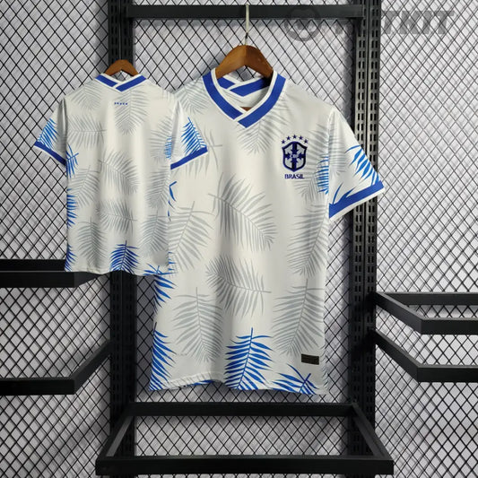 2022 Brazil White Blue Special Edition Shirt Clothing