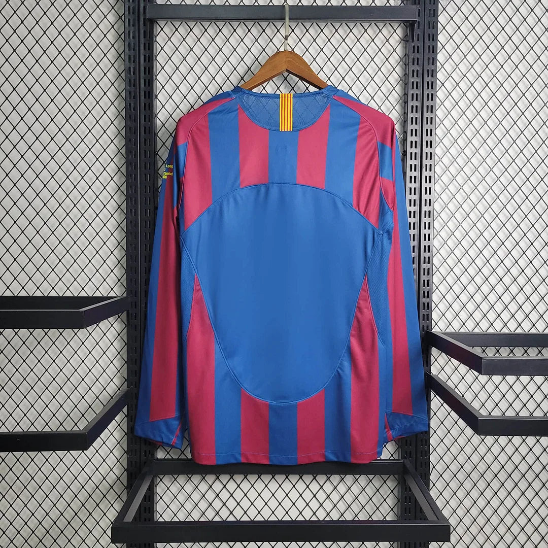 Retro 2005/06 FC Barcelona hemmatröja långärmad