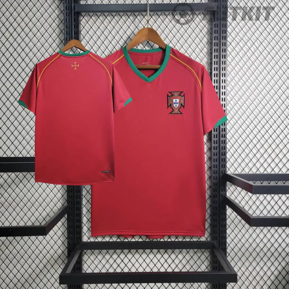 Retro Portugal Home Shirt 2006 Clothing