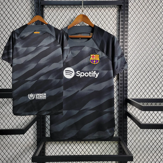 2023/24 FC Barcelona svart keeper-fotballdrakt